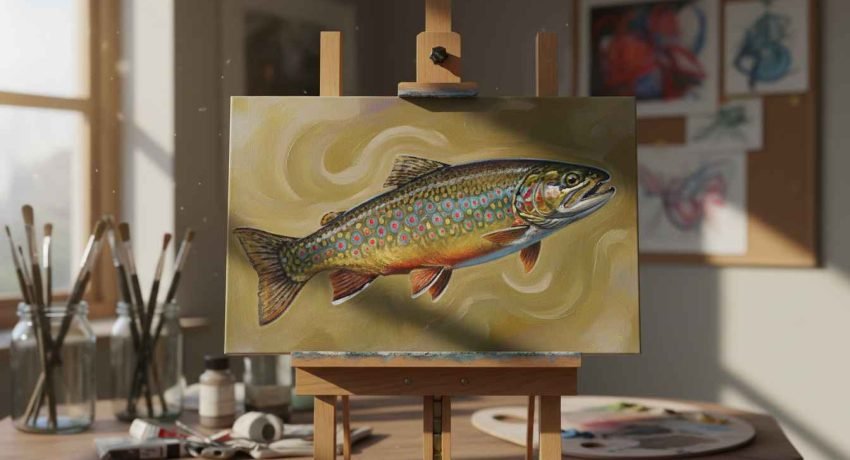brook trout painting